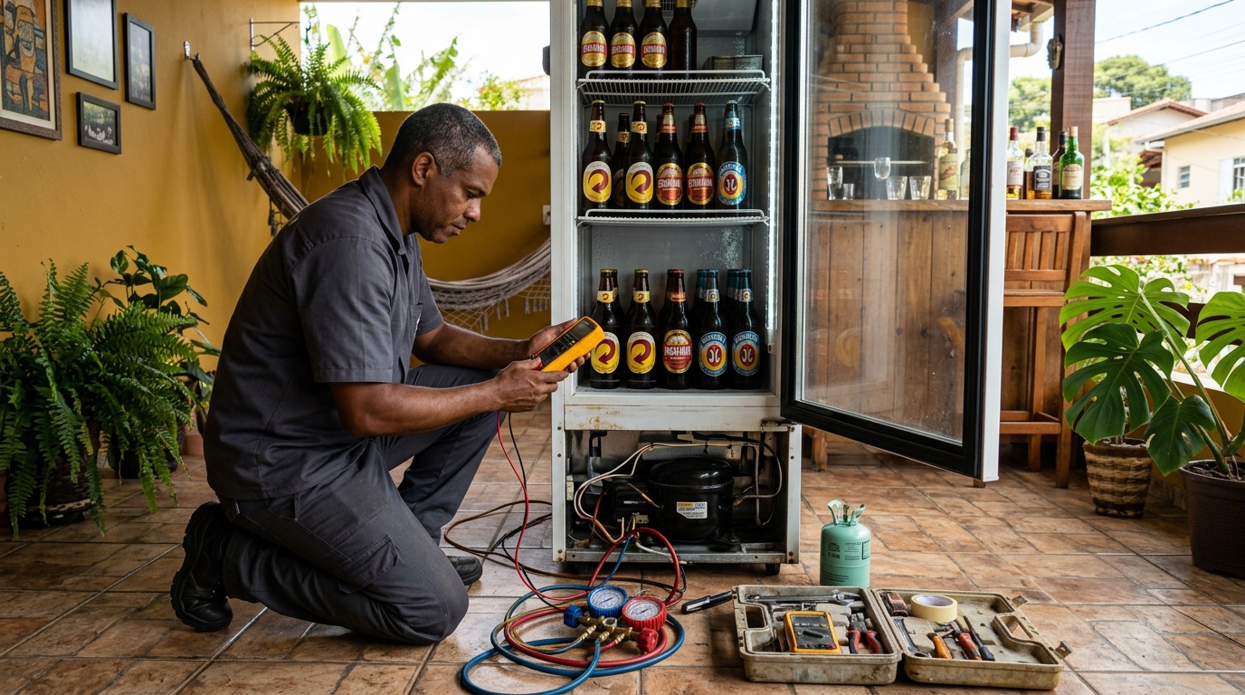 Manutenção da placa eletrônica de cervejeira em Goiânia‑GO