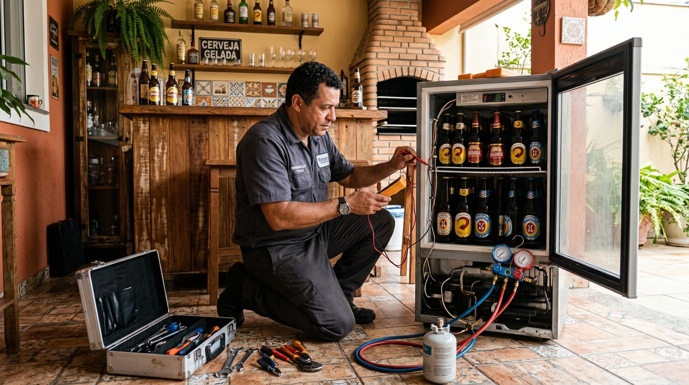 Aplicação de gás refrigerante em cervejeira atendida em Goiânia‑GO